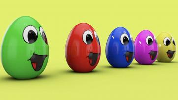 Angry Egg gives his brothers a colourful coating