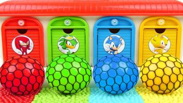 6 Colorful Surprise plasticine Eggs Revealed with Toys and Learning Colors!