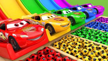 Slide into Learning: Colorful Car Fun with Ball Pool Magic!