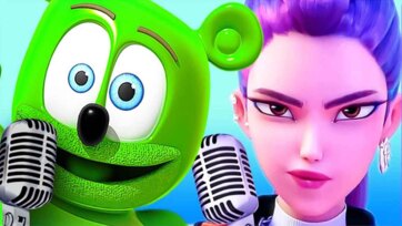 Happy Gummy Bear and Pop Star Singing Together - Colorful Music Fun for Kids